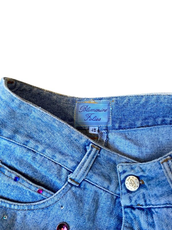 BLUMARINE Jeans Skirt Rhinestones Y2K Rabatt – Bild 4