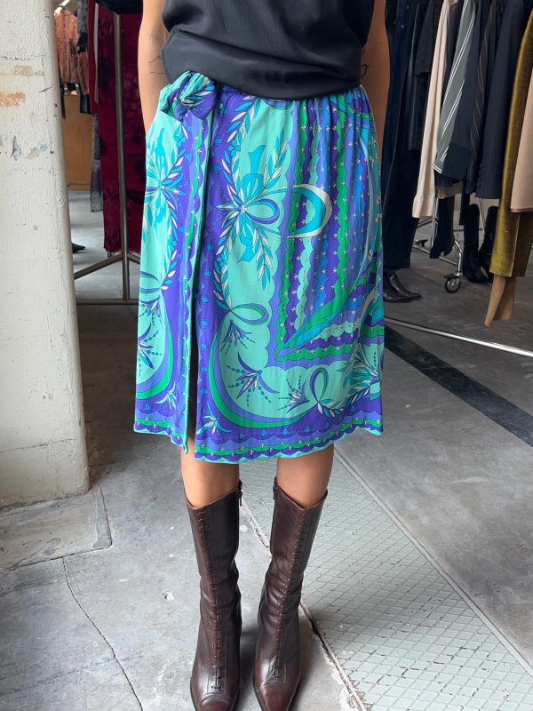 70’s Emilio Pucci iconic colorful pattern skirt Mode – Bild 2