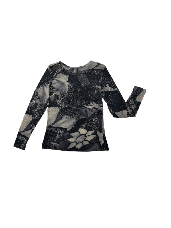 Long sleeved patterned mesh top Online-Verkauf – Bild 3