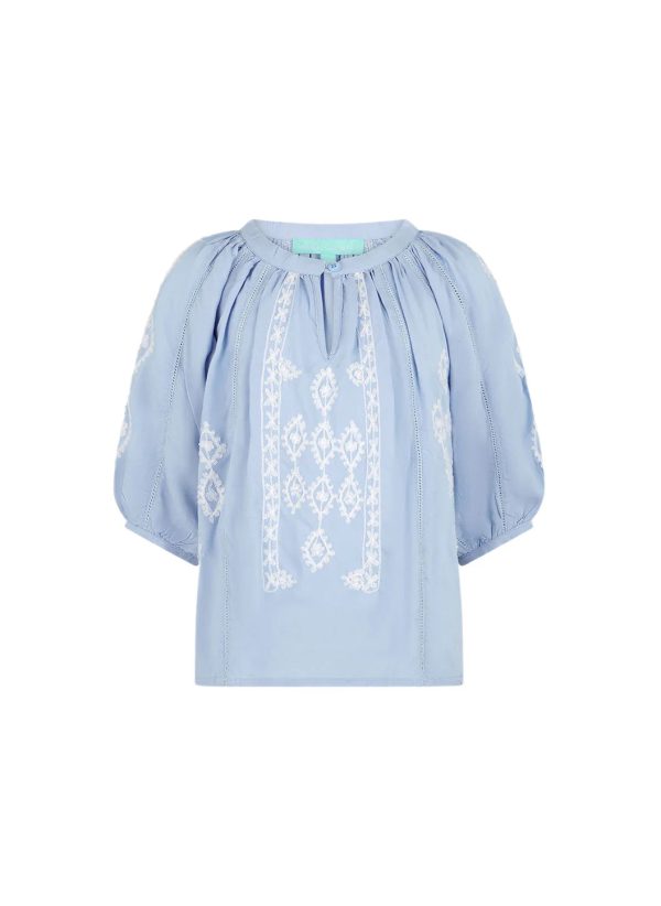 Girls Aliya Cornflower White Top Online